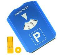 der kleine Handwerker Parkscheibe 5-in-1 mit 15-Minuten-Einteilung, Eiskratzer, Gummilippe, Reifenprofiltiefenmesser und Einkaufswagenchip Parkuhr für Auto Deutschland & Österreich