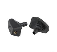 Desiumite 2 Stück Auto Scheibenwaschanlage Sprühdüsen, fächerförmige Nebelwasserdüsen für 8 mm Schlauch, verstellbares 360° Scheibenreinigungszubehör in Schwarz (Kunststoff + Metall)