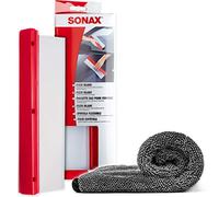 detailmate Auto Trockenset: SONAX Flexiblade Wasser-Abzieher + saugstarkes lackschonendes Mikrofasertuch Trockentuch mit 1000GSM