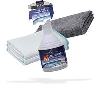 detailmate Dr. Wack Glasreiniger Set: Dr.Wack A1 All in One Innen-& Glas Reiniger 500ml + DPremium Mikrofasertuch 320GSM + detailmate Mikrofaser Waffeltuch | Auto Scheibenreinigung