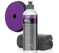 detailmate Koch Chemie Politur Set: MicroCut M3.03 Politur 250ml + Micro Cut Pad 150x23mm + Mikrofasertuch 550GSM, 40x40cm