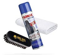 detailmate Set zur Reinigung und Pflege von Leder, Polster & Textilien | SONAX XTREME Polster-Reiniger 0,4L + Nuke Guys Bürste S + Mikrofasertuch