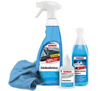 detailzone Auto Winterset 4-teilig SONAX Scheibenenteiser, Schlossenteiser, AntriFrost + KlarSich Konzentrat -30°C, Mikrofasertuch - hochwertige Autopflege für die kalte Jahreszeit