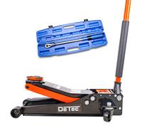 DeTec. DT-3TWH 3 Tonnen Rangier-Wagenheber Quick Lift orange + Drehmomentschlüssel 1/2 Zoll Kombiset'