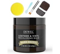 DEWEL Leder Reparatur Set Braun 200g Auto Lederpflege Leder Farbbalsam Kunstleder Reparaturset für Leder Restaurierung Risse Löcher von Sofas Autos Jacken Schuhen