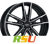 Dezent Dezent KF black/polished 7x17 ET46 - LK5/112 ML57.1 Alufelge schwarz