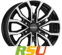 Dezent KC black/polished 7.5x17" ET50 LK6 130 ML 84.1 Alufelgen 17 Zoll