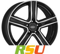 Dezent KG black/polished 7.5x18" ET53.5 LK5 112 ML 66.6 Alufelgen 18 Zoll