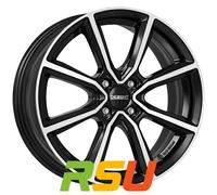 Dezent TN black polished 7x17" ET45 LK4 100 ML 60.1 Alufelgen 17 Zoll