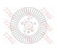 Bremsscheibe TRW DF6371 hinten, belüftet, 1 Stück
