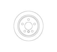 TRW Bremsscheibe DF6795 hinten, voll, 259 mm, 10 mm, 1 Stück für MINI