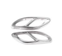 DFJOSF Auto-Endrohre Für Mercedes Für Benz A B C E GLA GLC GLE GLS CLS Klasse Edelstahl Hinten Auspuff Rohr Abdeckung Trim Auspuff Blende(Silber)