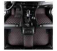 DFJOSF Autofußmatten Für Peugeot 408 2020-Jetzt rutschfeste Wetterfeste Luxuriöse Leder-Bodenmatten Vollständige Abdeckung Teppichbezug Auto-Fußmatten Autoteppich(Style 1 BlackRed)