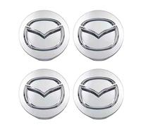 DFVBNH Auto Nabendeckel für Mazda Tribute 2007-2011, Nabenkappen Radnabenabdeckung Felgenkappen Radnabenkappen Felgendeckel Radnabendeckel Logo Ersetzen Zubehör,52MM-Silver Plating