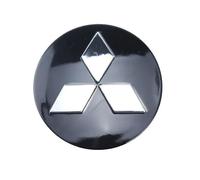 DFVBNH Auto Nabendeckel für Mitsubishi Space Star 2013-2019, Nabenkappen Radnabenabdeckung Felgenkappen Radnabenkappen Felgendeckel Radnabendeckel ABS Logo Ersetzen Zubehör 4 PCS,Black-50mm