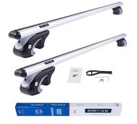 DGH SYSTEM Kompletter Aluminium-Dachträger Easy Line Basic Plus 120 cm kompatibel mit Seat Ateca ab 2016 mit offener Dachreling, abschließbar, Nutzlast 90 kg