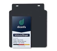diconfa PROFILINE Schmutzfänger universal PKW Anhänger Wohnwagen - Modell + Menge WÄHLEN - Material: EPDM - Dicke: 4mm - Länge: 230mm - 1 Stück - Vollgummi kein PVC - Made in Germany