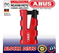 Diebstahlschutz Motorrad Scheibenschloss ABUS Granit SLEDG 77 Grip Rot Stahl Esg