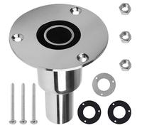 Diesel Standheizung Rohrauspuff für 24mm Abgasschlauch, Edelstahl Schiffsauspuff Rohrauspuff Schiffshardware Zubehör, Durch Rumpf Auspuff Hautanpassung für LKW Boot Auto, Gerade Rohr