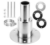 Dieselheizung Zubehör & Standheizung Auspuffrohr, Durch Rumpf Auspuff Hautanpassung 24mm aus Edelstahl 316, Schiffsauspuff Rohrauspuff für LKW Boot Auto, Abgasschlauch für Stromerzeuger