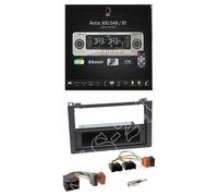 Dietz RETRO300DAB/BT Radio DAB+ Bluetooth Mit Einbauset für Saab 9-3 (YS3F Fac