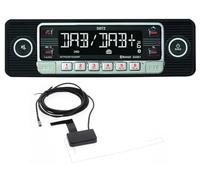 DiETZ RETRO301DAB/BT-ANT - MP3-Autoradio mit DAB/Bluetooth/USB/AUX-IN - inkl. DAB Antenne