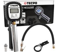TECPO Digitaler Druckluft Reifenfüller Messgerät 0-10 Bar Reifenfüllgerät 0-150 PSI, 0-1000 kpa Reifenprüfer