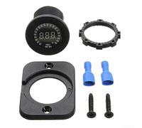 Digitales 12 V LED-Voltmeter, wasserdicht, für Auto, Van, Boot, Marine, Batteriezähler mit Spannungsblinkung und Balkendiagramm-Display