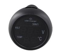 Digitales Auto Voltmeter und Thermometer für 12V 24V Batterie Status Überprüf