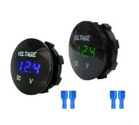 Digitales LED-Voltmeter, wasserdicht, 12 V, 24 V DC, Ersatz für Auto- und LKW-Batterie-Spannungsüberwachung, 2 Stück