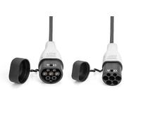 Digitus KFZ-Ladekabel für Elektroautos & PHEV – 5 m – Typ 2 auf Typ 2 – Mode 3 - 1-Phasig – 32 A – 7,4 kW – Schwarz