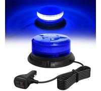 Dinfu Blaulicht Auto 12V Rundumleuchte blau magnet Frontblitzer 9 Blinkend Leuchte Warnleuchte mit 3 Meters Kfz-Ladekabel für Polizei Auto Pkw LKW UTV