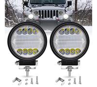 Dinfu Runde LED Arbeitsscheinwerfer 2 x 96W LED Scheinwerfer weiß, Offroad Zusatzscheinwerfer Wasserdicht IP68 spot+flood Arbeitsscheinwerfer Für ATV UTV SUV KFZ Bagger Gabelstapler Traktor LKW J-eep