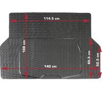 DINO 130026 Kofferraummatte Passend für Modell (Auto) Universal (L x B) 108cm x 140cm Schwarz