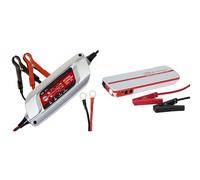 Dino KRAFTPAKET 12V-5A BATTERIELADEGERÄT Vollautomatisches 8-Schritt Batterie Ladegerät Erhaltungsgerät Erhaltungsladegerät Batterietrainer für KFZ PKW Auto Motorrad und Dino KRAFTPAKET 12V-600A STARTHILFEGERÄT 66.6Wh 18000mAh mit Powerbank Starthilfe Booster Schnellstartsystem Starthilfekabel Adapter LED-Taschenlampe Ersatzakku USB Ladegerät