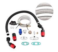 Dioche ölrücklaufleitung turbolader, Turbo Öl Feed Rückkehr Linie AN10 Fitting Adapter Flansch Kit für T3 T4 GT35 T70 T66