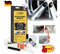 DIY Alufelgen Reparatur Set Silber Felgenreparaturset Kratzer Risse Dellen NEU