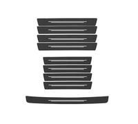 DJJNHF 9 Stück Auto Einstiegsleisten Schutz für VW T-Cross T Cross 2018-2023 2024, Wasserdicht Einfache Montage, Anti-Trampling-Schutz-Dekorstreifen,Bla-ck White line