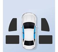 DLLHL Auto Sonnenschutz Vorhang für Dacia Logan MCV,Silber/Schwarzem Klebetuch Auto Sichtschutz Fenster Auto Fenster Verdunkelung UV Schutz Autozubehör,Black-4pcs