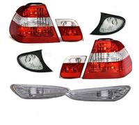 DM Autoteile 12019 FACELIFT Set Rot Weiß Rückleuchten +Blinker Seite +Front 01-05 kompatibel für BMW 3er E46 Limousine
