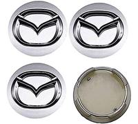 DOCHKA 4 Stück 56mm Auto Radnabenkappen Nabendeckel für Mazda Atenza MX3 CX3 CX5 2 3 6 323 626 RX8 RX7, Radnabenabdeckung Center Felgendeckel Radkappen Wheel Caps Nabenkappen mit Logo,B