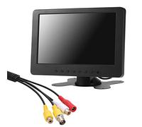 Docooler 7-Zoll LCD-Monitor 1024x600, 16:9, AV/BNC-Eingänge, mit Audio, für CCTV, PC und DVD, EU-Stecker