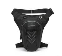 Dolvitrny Wasserabweisende Motorrad-Beintasche, atmungsaktives PVC, Oberschenkeltasche mit verstellbaren Riemen, multifunktionale Beintasche für Reiten, Reisen, Wandern, Angeln, Schwarz (B)
