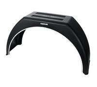DOMAR großer Kotflügel für Pkw-Anhänger, passend für 14 bis 17 Zoll Räder. Flacher Kunststoff-Radkasten, 870 x 260 mm. Sehr Robustes Schutzblech für große Autoanhänger.
