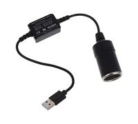 Domasvmd 0,36 m USB auf 12 V Adapter USB A 5 V Stecker auf 12 V Auto-Buchse Buchse Stromwandler Spannungswandler USB-Stecker auf 12 V Auto-Buchse Konverter Adapter