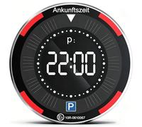 Domigard Elektronische Parkscheibe Solar mit Zulassung vom KBA fürs Auto | Automatische Digitale Parkscheibe mit 2 Displays & Nachtparkmodus & Sommer/Winter-Modus, 5 Jahren Batterielaufzeit
