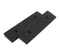 DONFAMDS 2 Stück Kunststoff Bordsteinrampe Auto Schwellenrampe Rutschfest 50x13x4cm Auffahrrampe Rollstuhlrampe für Fahrzeug und Gehweg