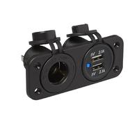 Doppel Einbau Steckdose 2x2100mA Einbausteckdose DIN + USB 12V für KFZ Wohnmobil