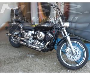 DOPPEL SCHALLDÄMPFER ABE MSR AUSPUFF MOTORRAD VINTAGE YAMAHA CUSTOM XVS 650 DRAG STAR 1997/03 SHORTSHOTS RCS
