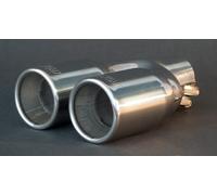 Doppelrohr-Auspuffblende Rund Ø 76 mm